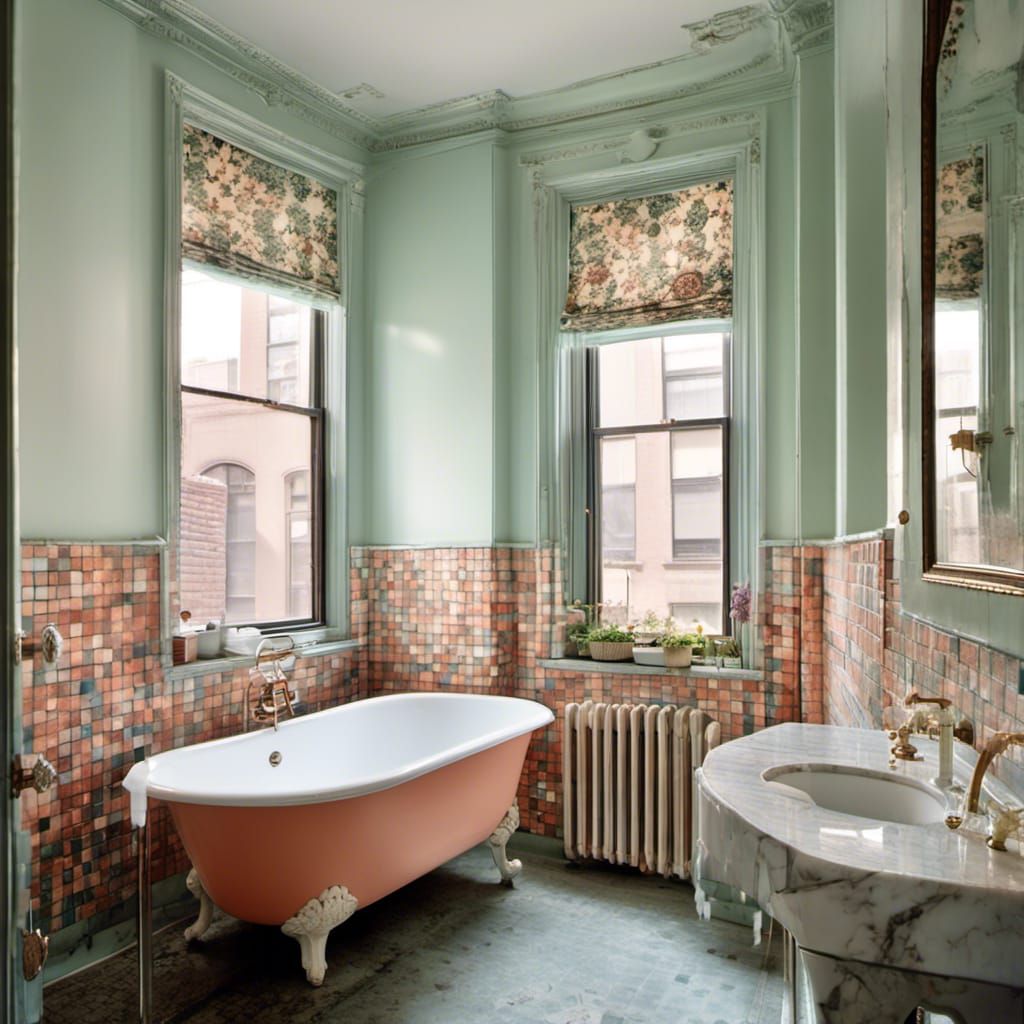 Pastel Bauhaus Bathroom