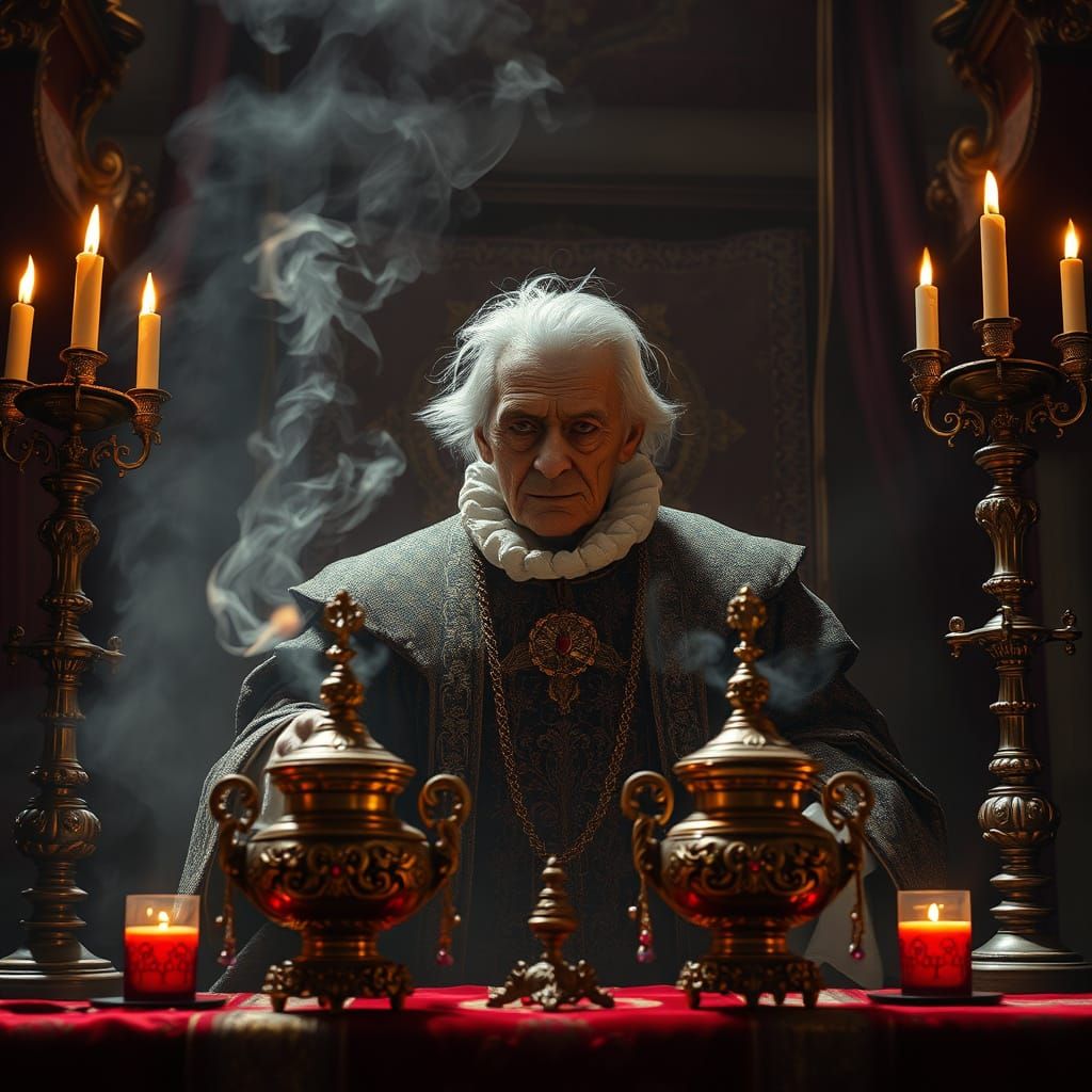 Regal Figure in a Golden Haze