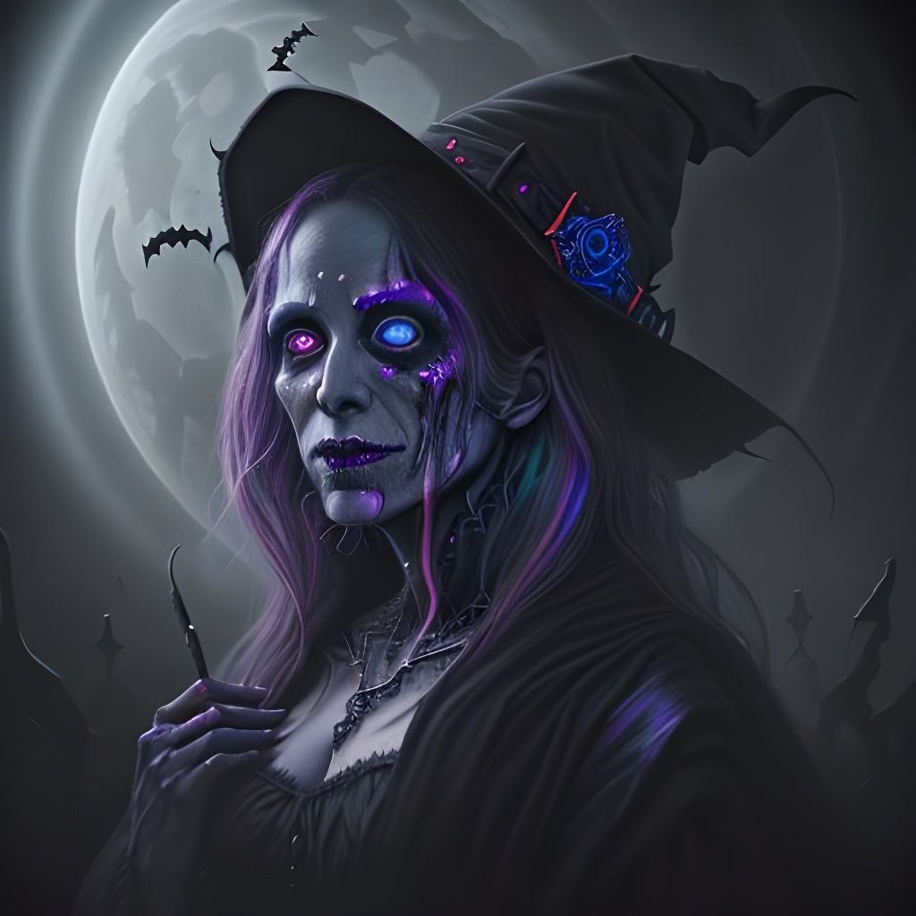 Terrifying Occult Witch on Samhain Night