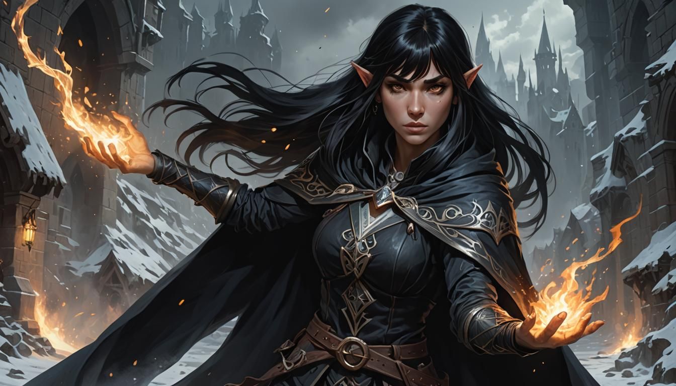 Evil Half-Elf Causes Avalanche with Magic