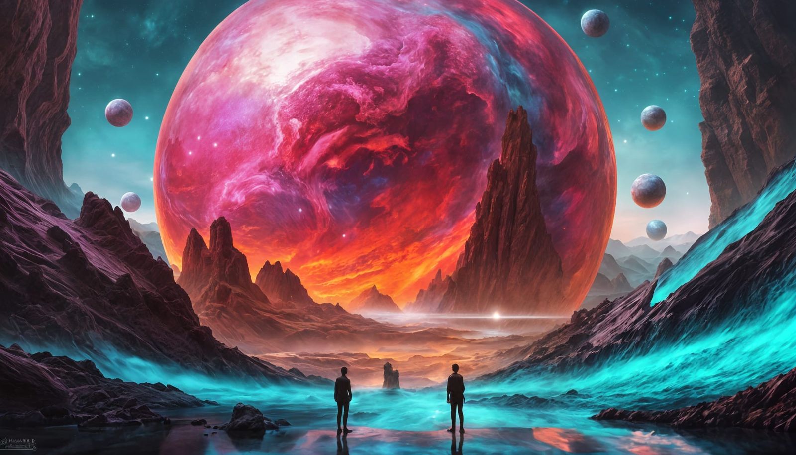 Distorted Figures with Artifacts and Low Resolution