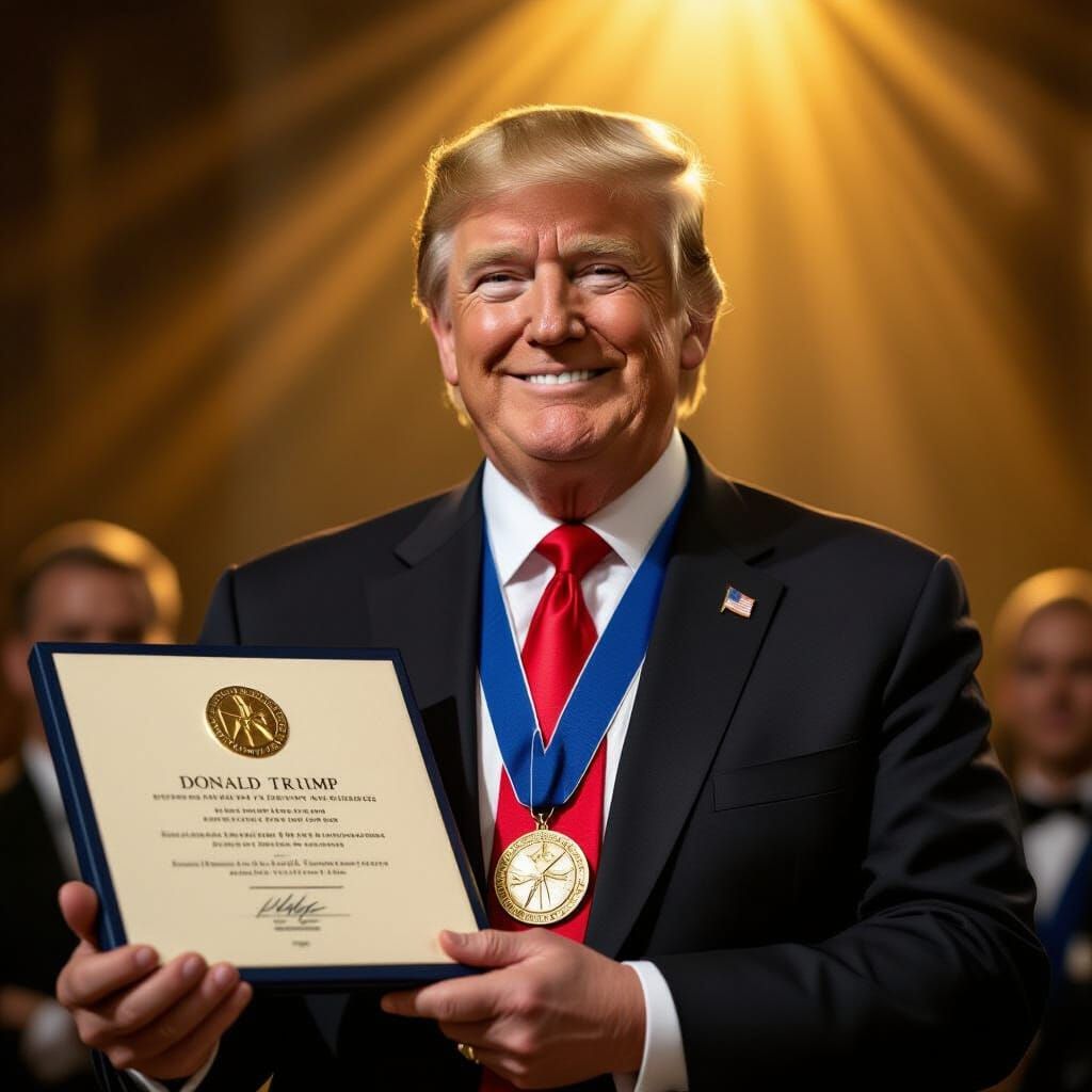 Donald Trump Awarded Nobel Peace Prize in Grand Ceremony