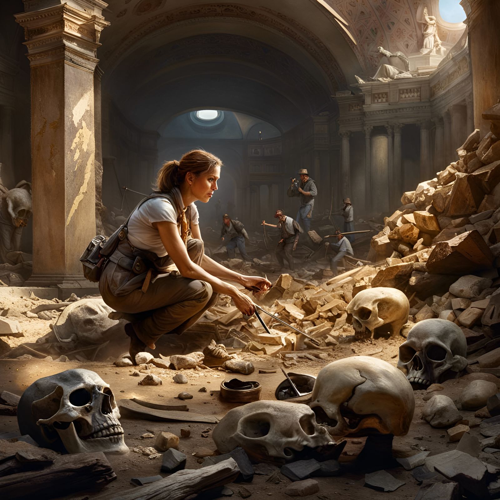 Archaeologist Unearths Ancient Bones in Hyperrealistic Digit...