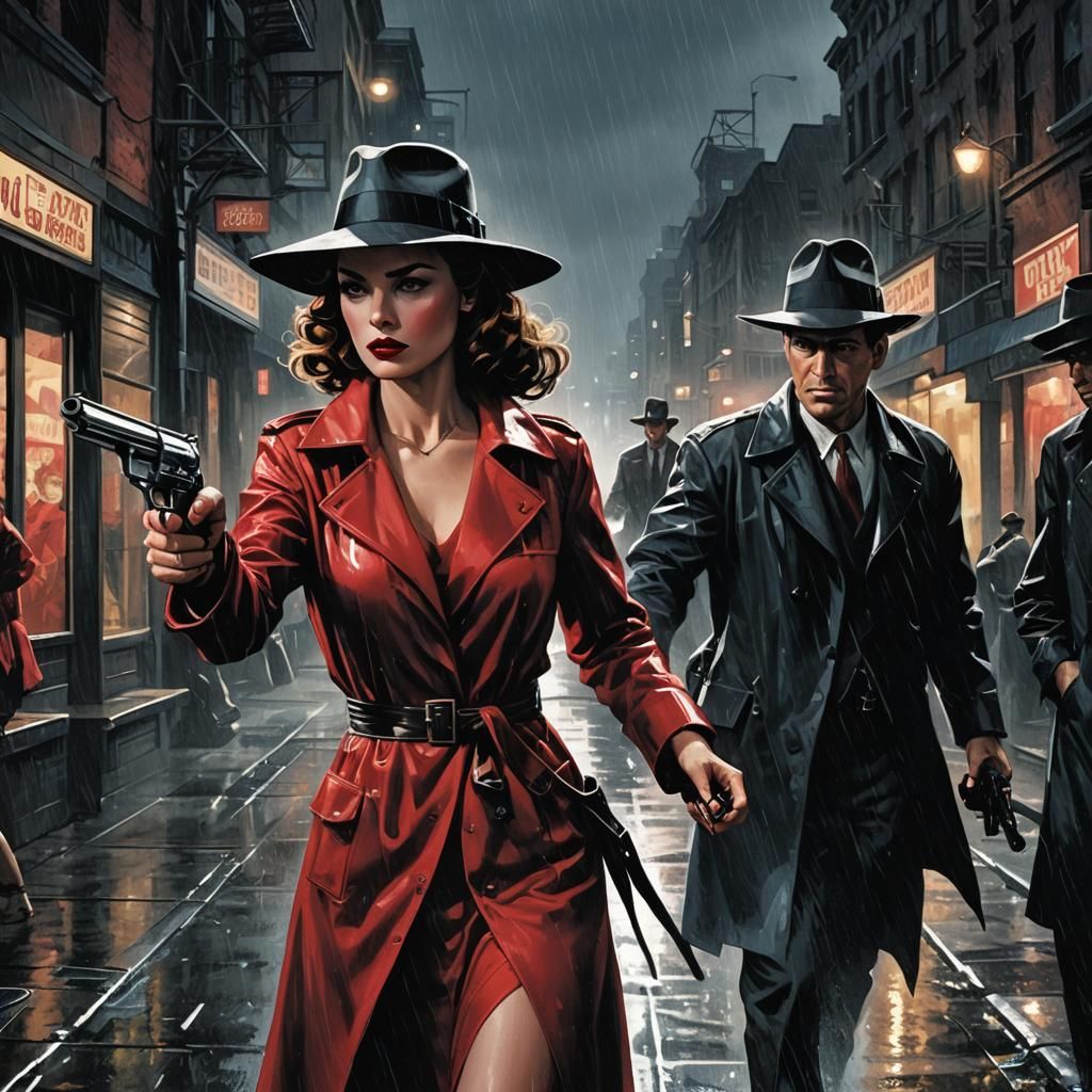 Illustration for a detective novel