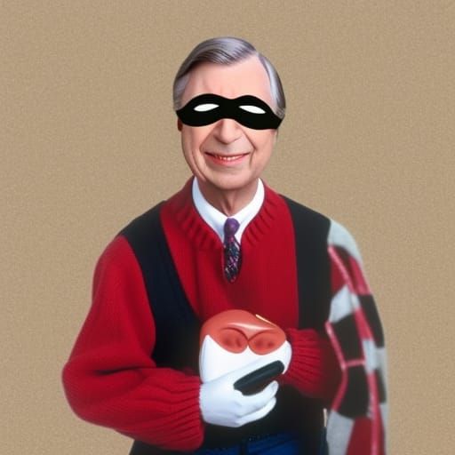 Mr. Rogers as Hamburglar with Pry Bar