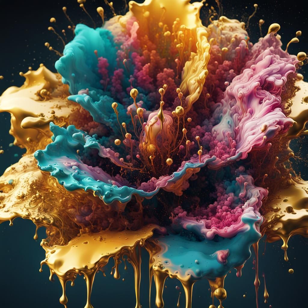 Dreamy vibrant flower