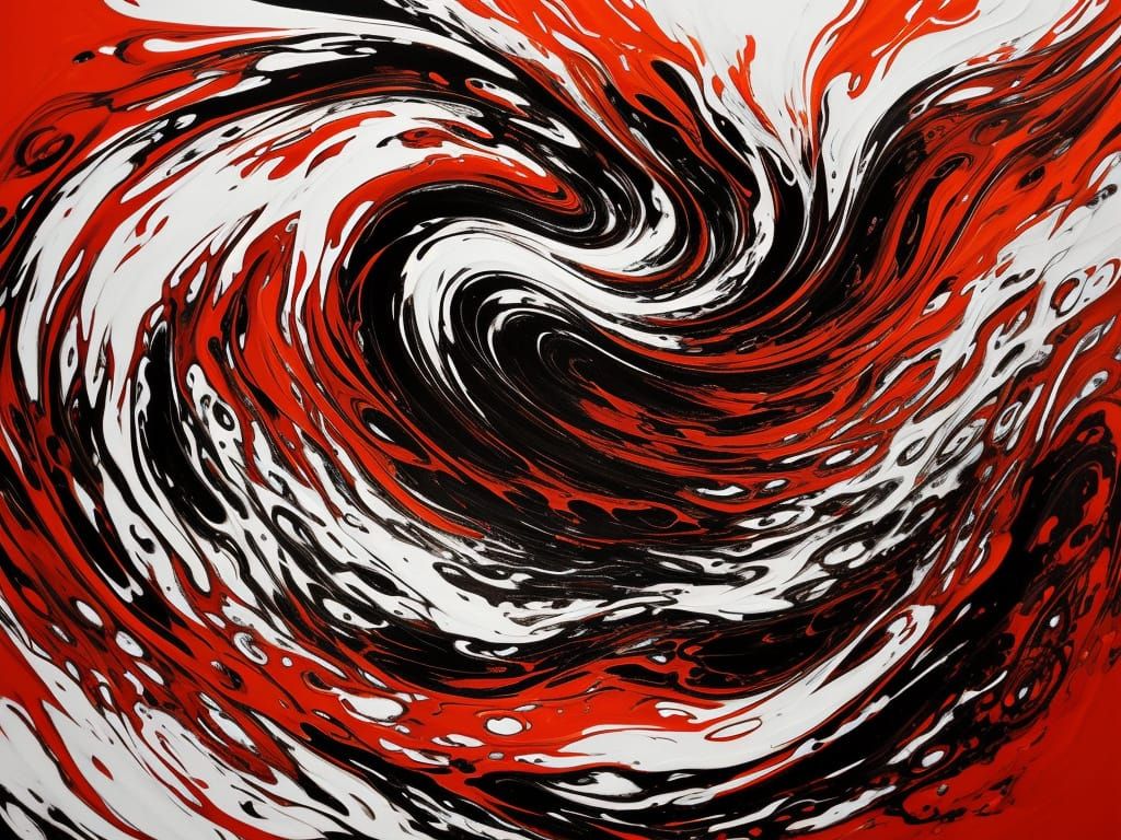 Vibrant Abstract Fluid Art Pour Painting