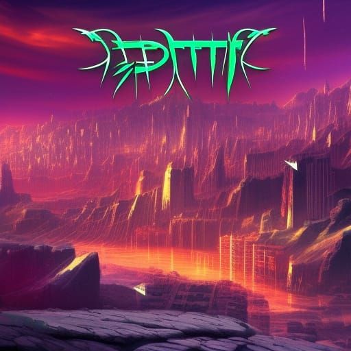 Cyberpunk Rock Band in Detailed Matte Painting