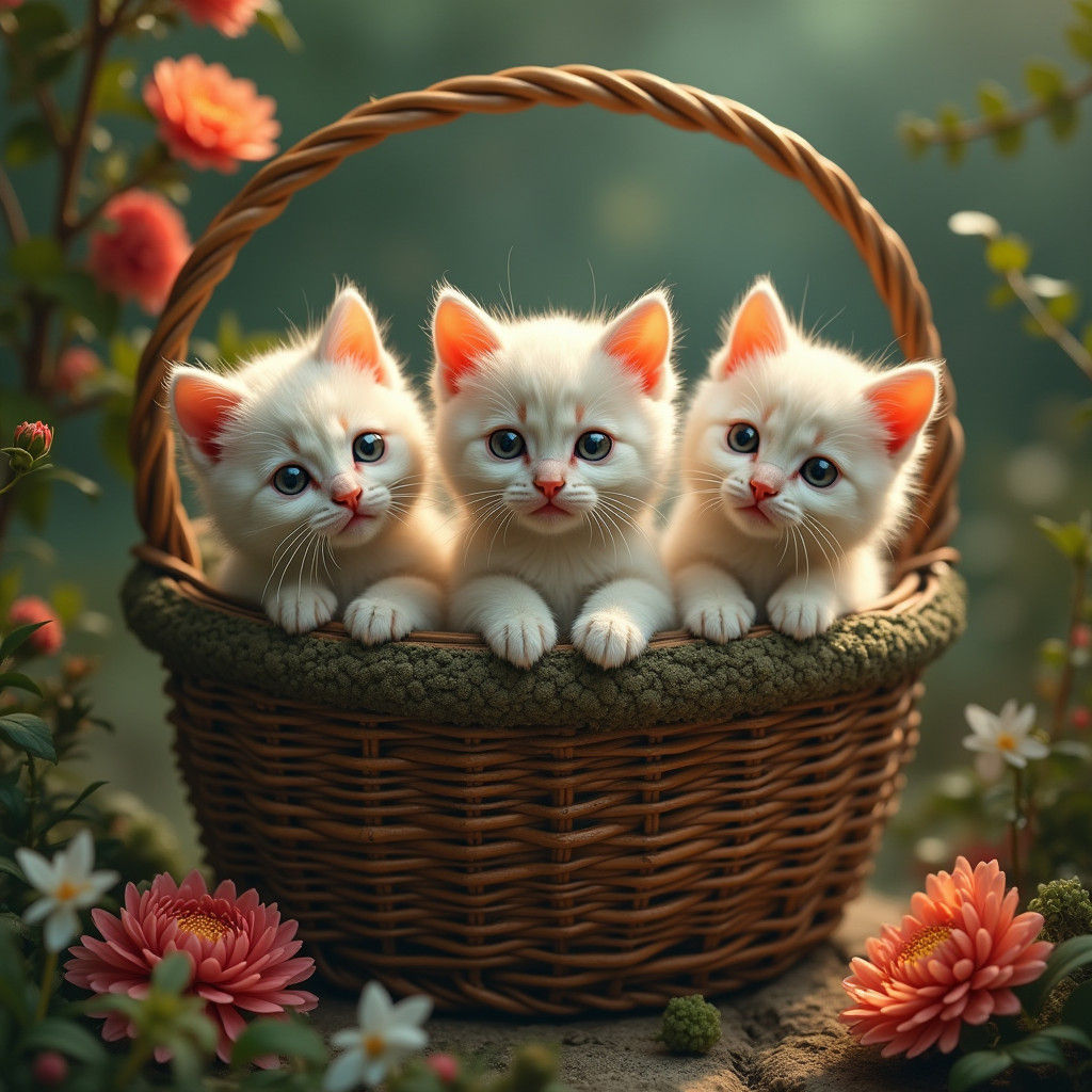 Kittens in a Basket: Fantasy Concept Art