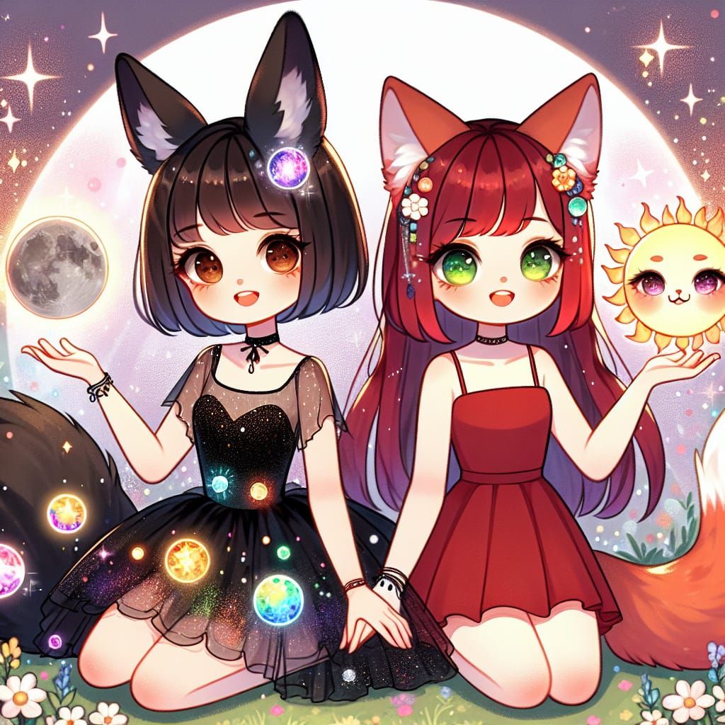 Moon Rabbit Moon and Sun Neko Akane