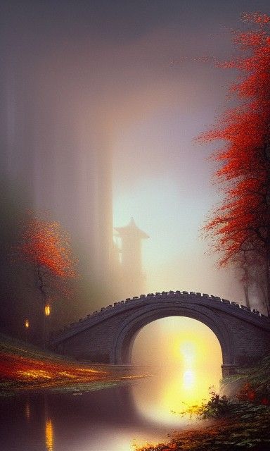 Autumn Sunrise in Beijing: Digital Matte Painting