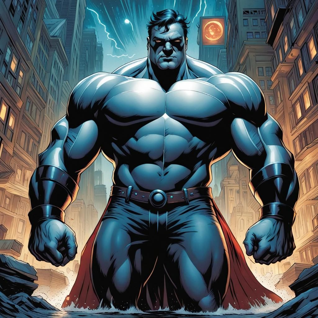 Mister Gigantic in Comic Book Art Style