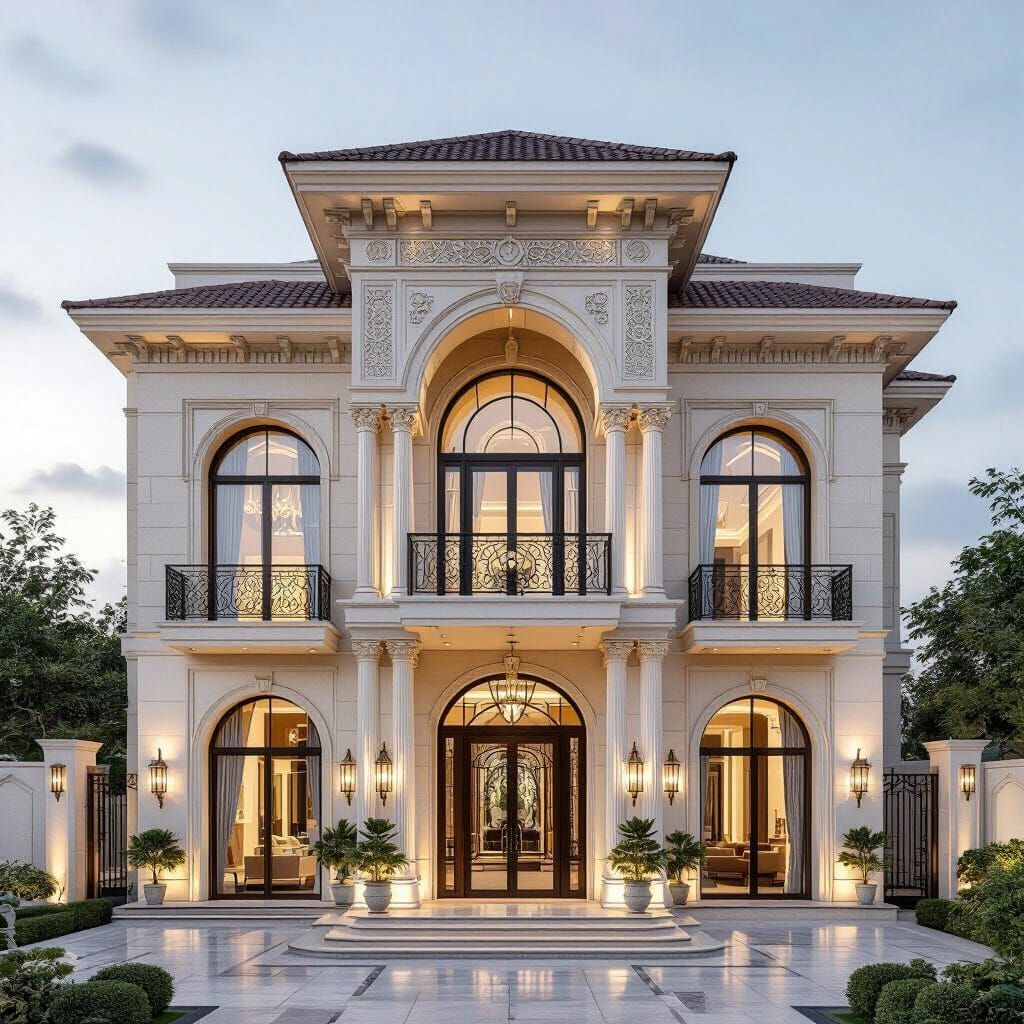 Luxurious Iranian Mansion with Classic-Modern Design