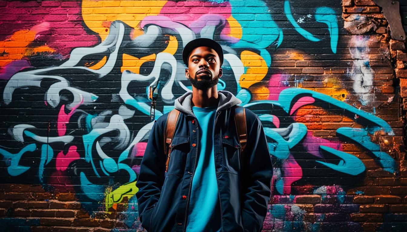 Vibrant Urban Street Art Scene in Pop Art Style