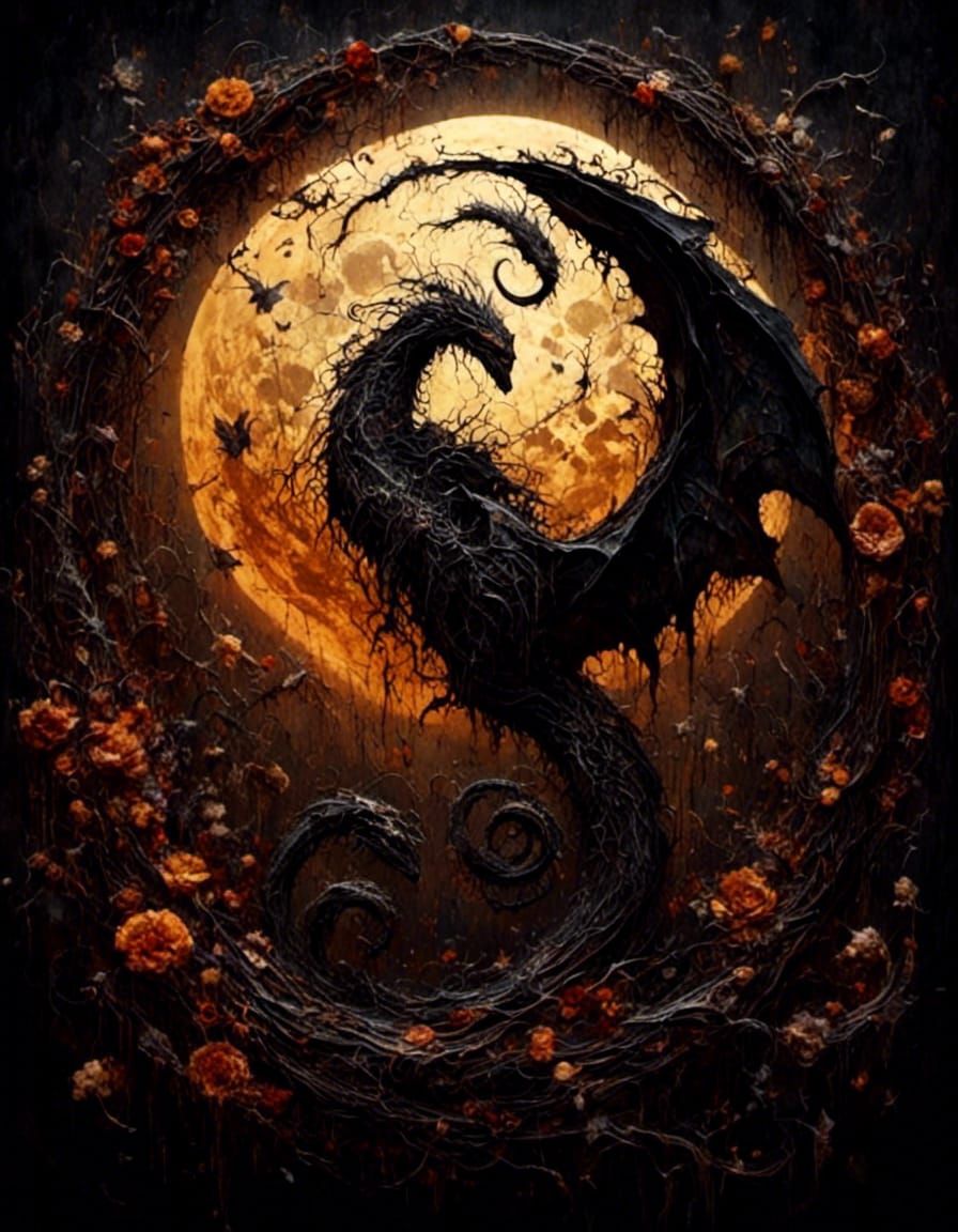 Sun setting wyvern of nightmare