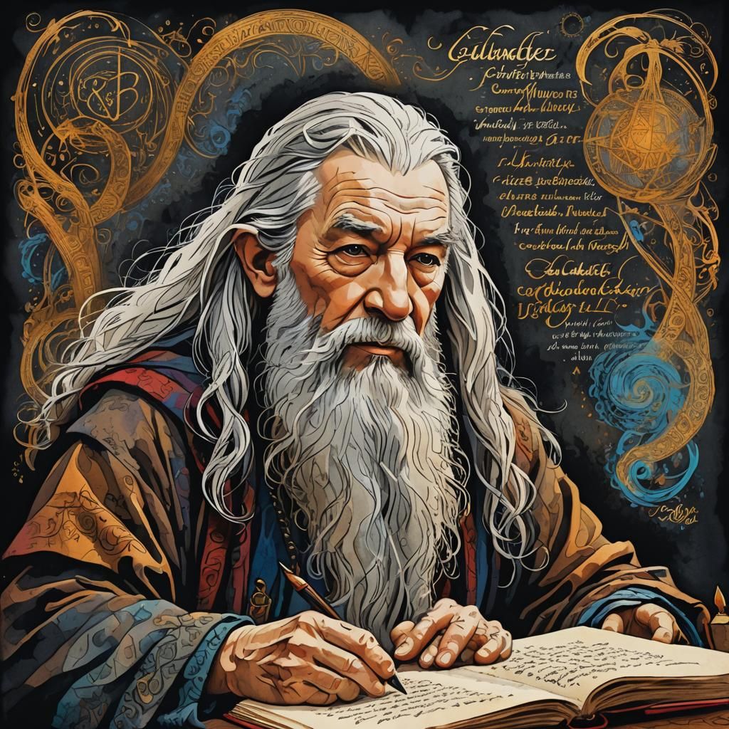 Gandalf's studying