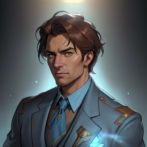 Hopeful Young Politician Portrait in Hyperrealistic Style