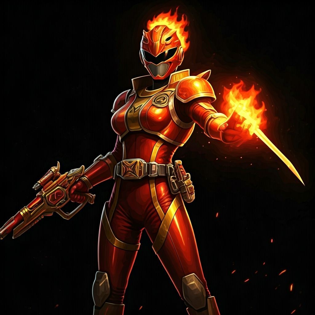Fire Ranger with Golden Blaster and Dagger