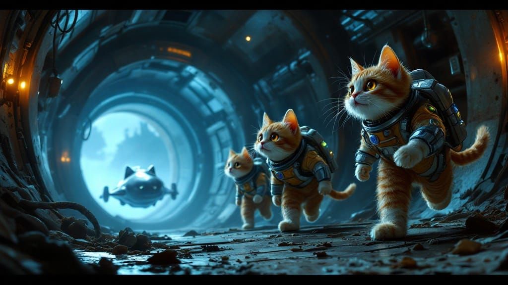Whiskered Space Explorers Investigate Ancient Space Station ...