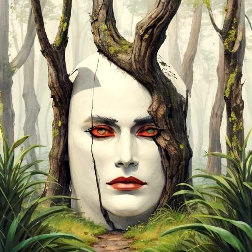Hidden Face in Forest
