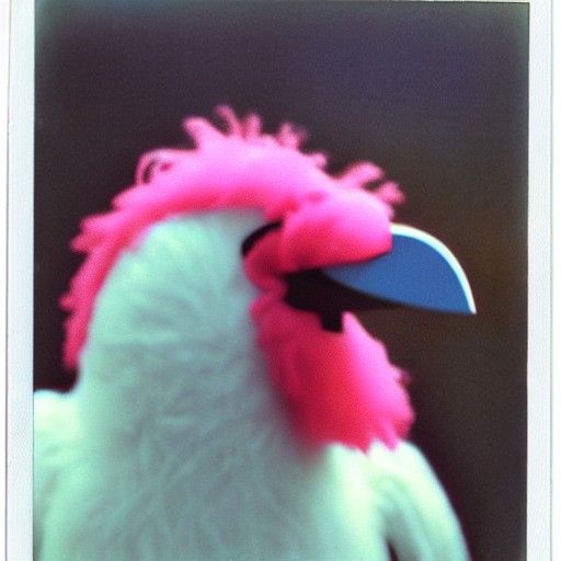 Big Bird Polaroid Horror Image