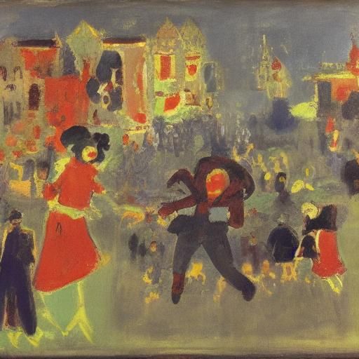 Vampire's Gift: An Abstract Expressionist Scene