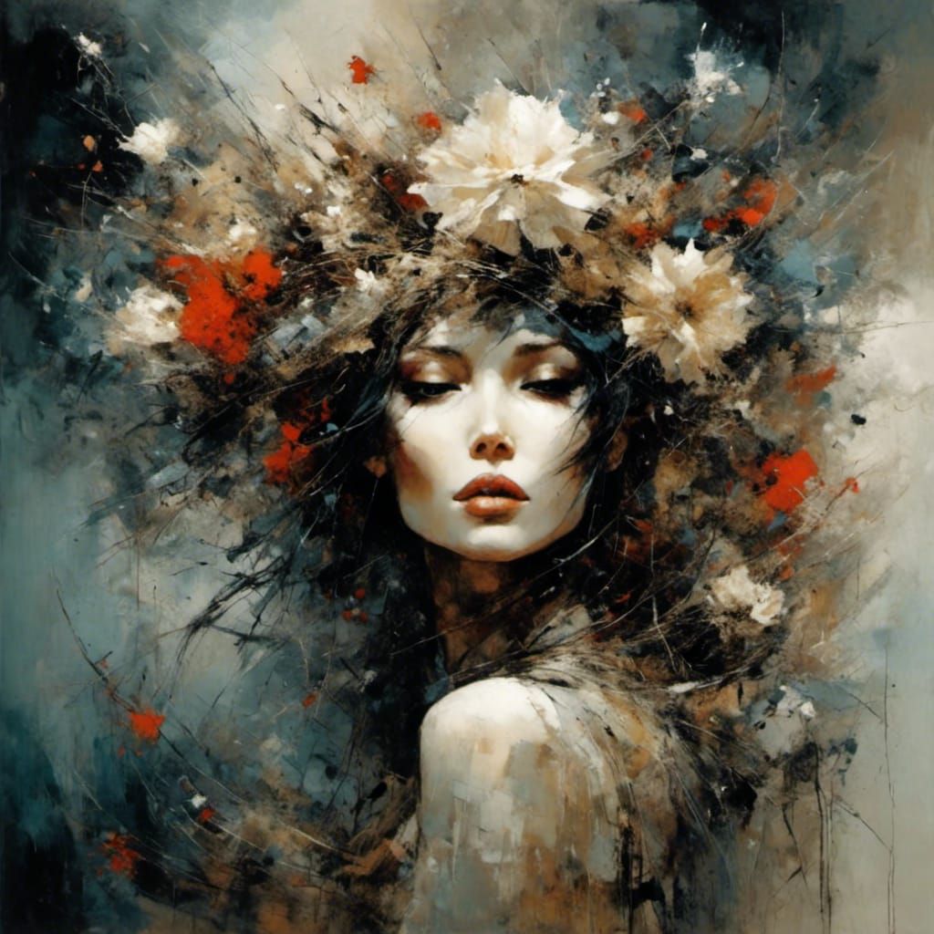 Earth Laughs in Flowers: Crosshatch Art