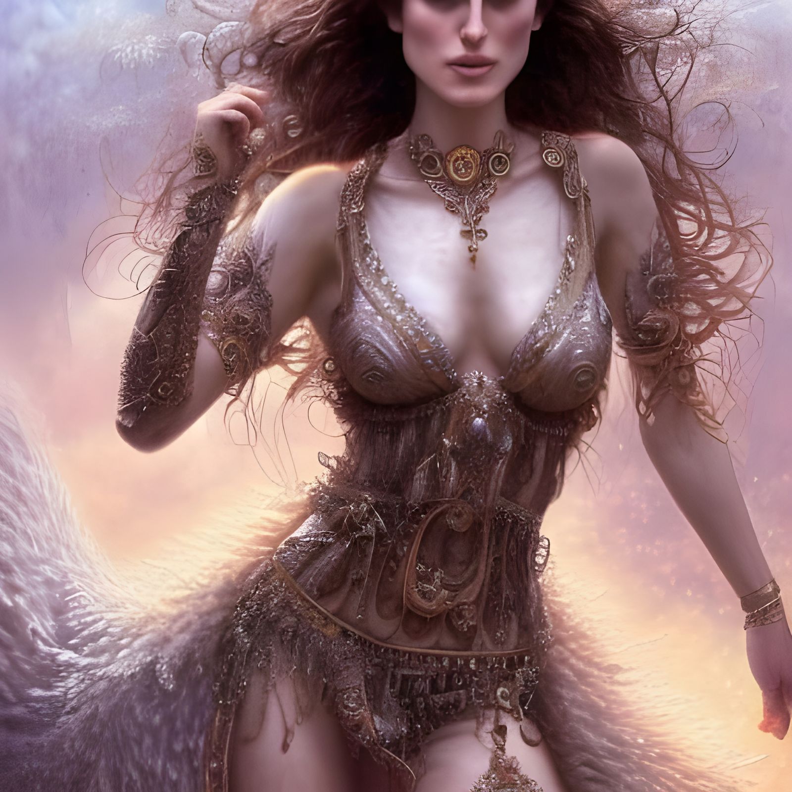 Hyperrealistic Portrait with Ethereal Fantasy Details