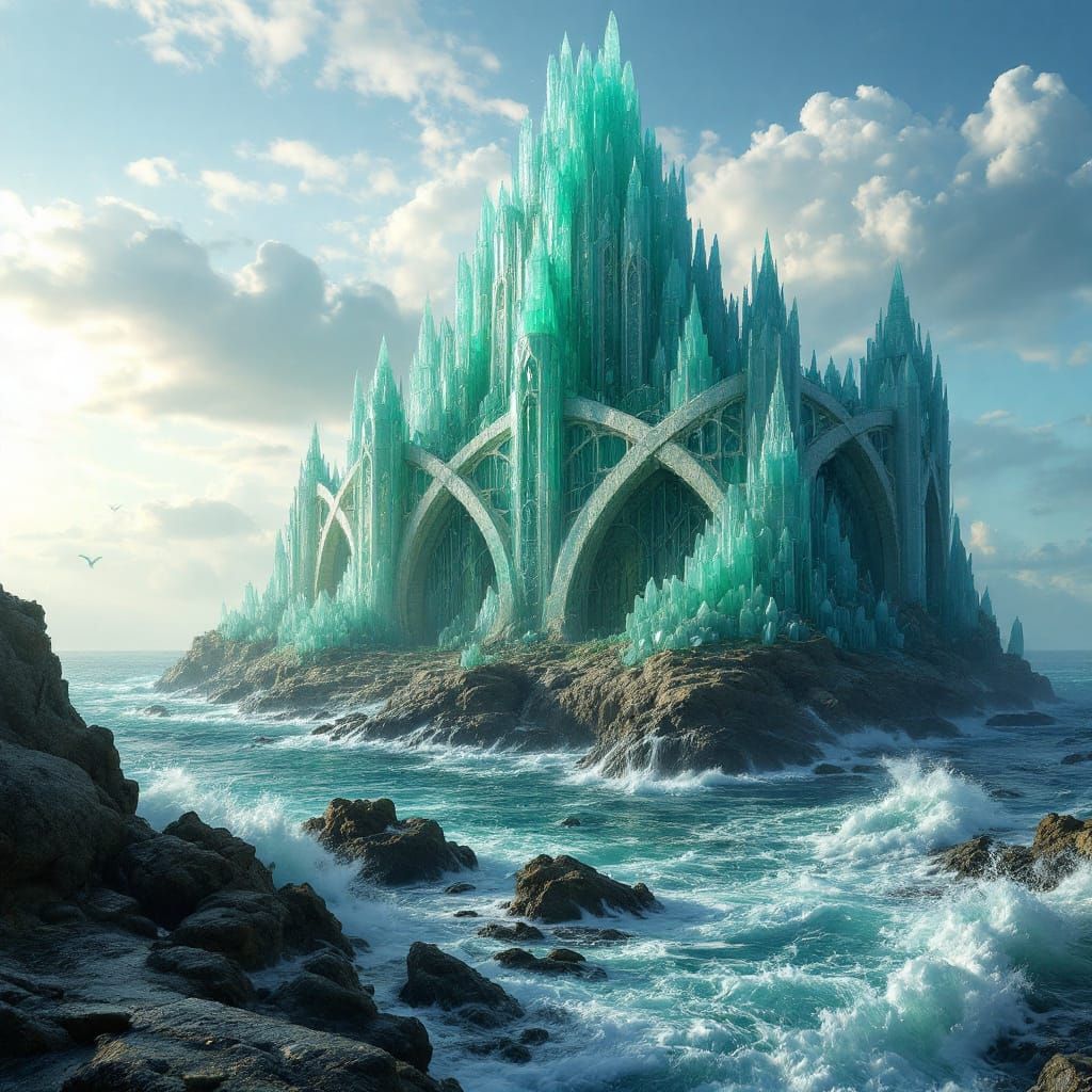 Mythic World of Living Sea Glass Cathedral