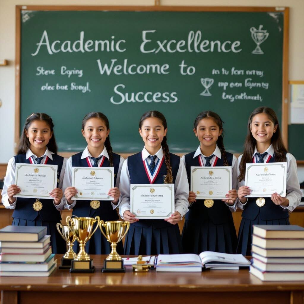 Confident Students Celebrate Academic Success
