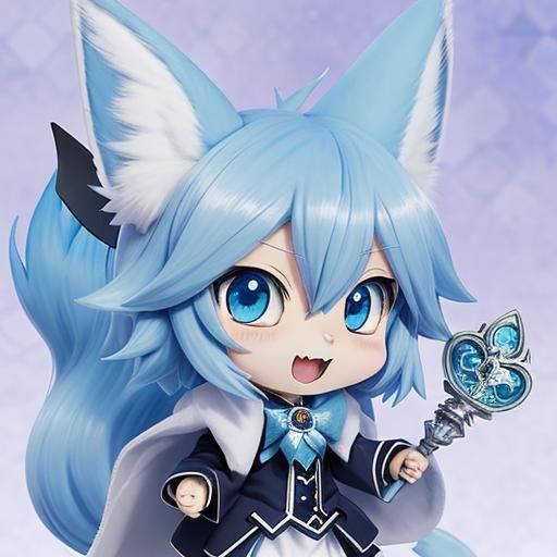 Cute Chibi Glaceon Commits Tax Evasion in Anime Style