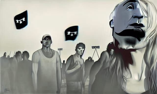 Egyptian and Syrian Figures at Sunset