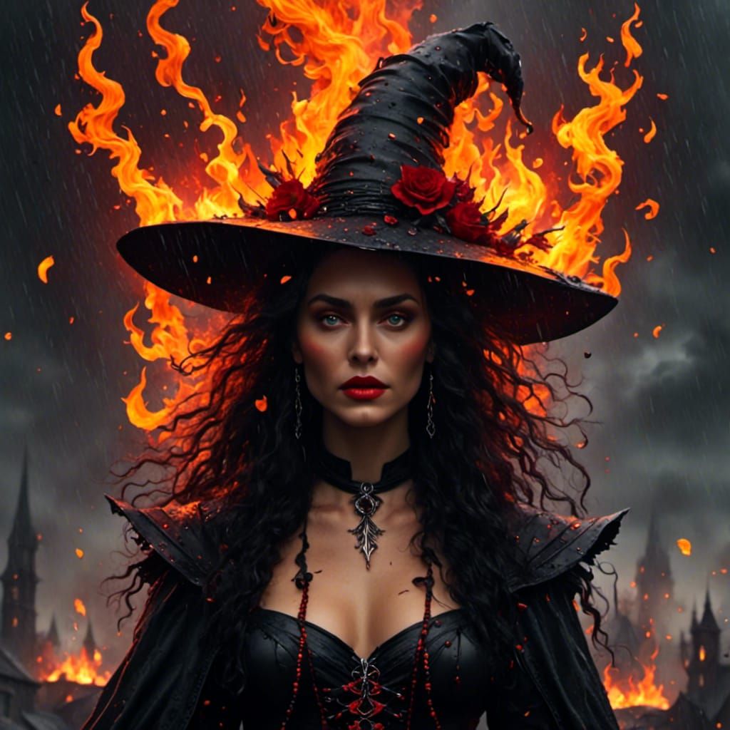 Mystical Witching Hour in Eerie Red Water