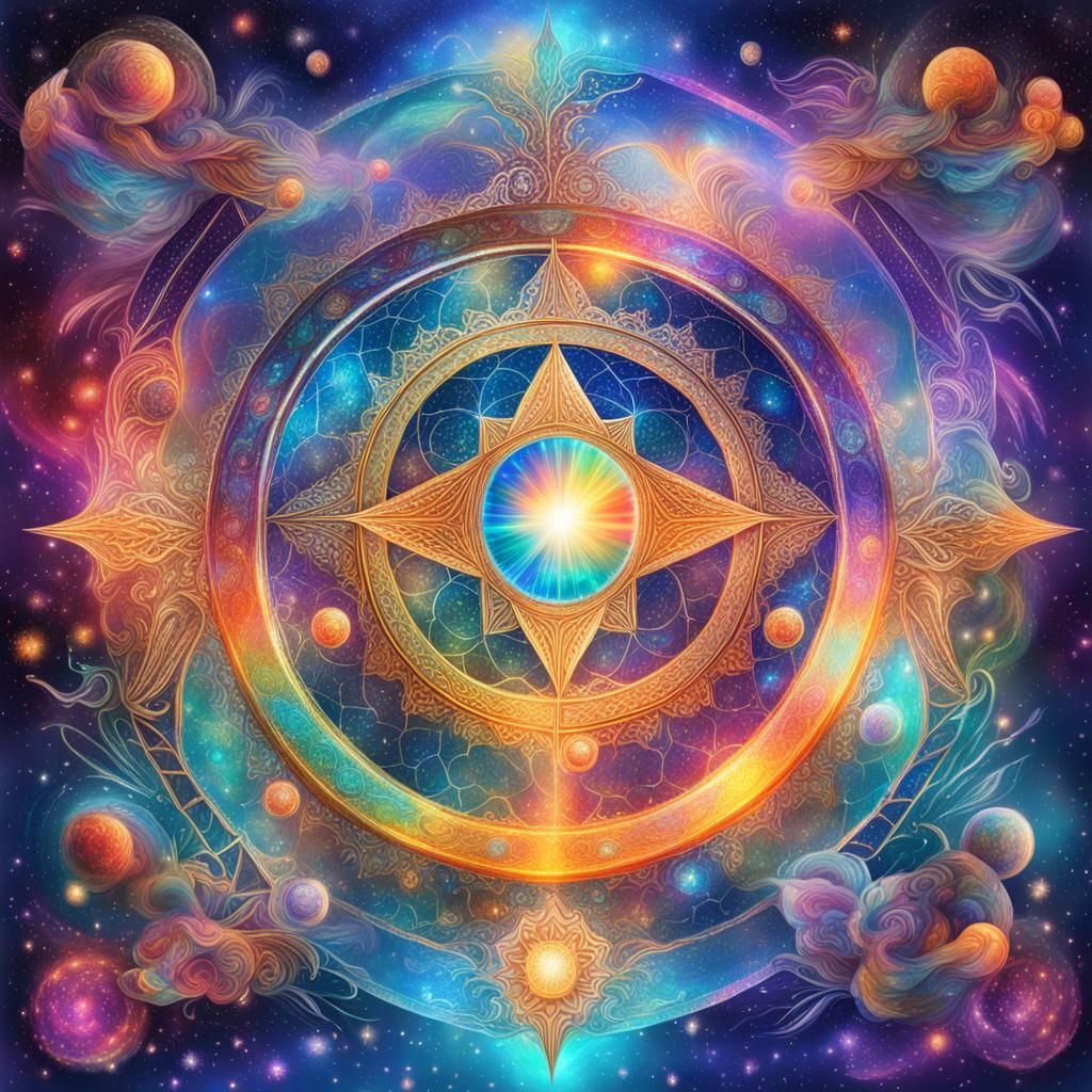 Cosmic Astral Illustration of Vitality and Success