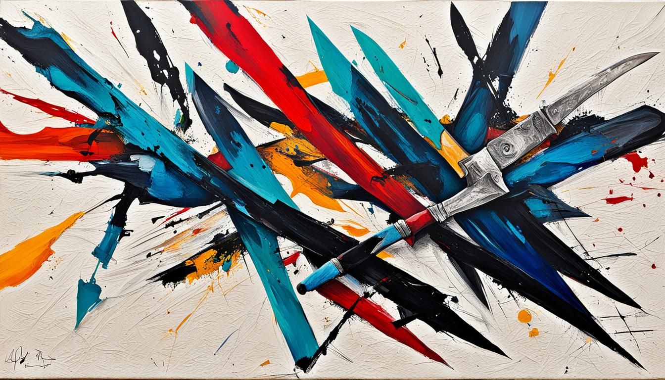 Abstract Art: Never Take A Knife To A Gunfight