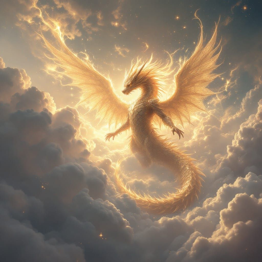 Cosmic Guardian Ascends into the Celestial Flames