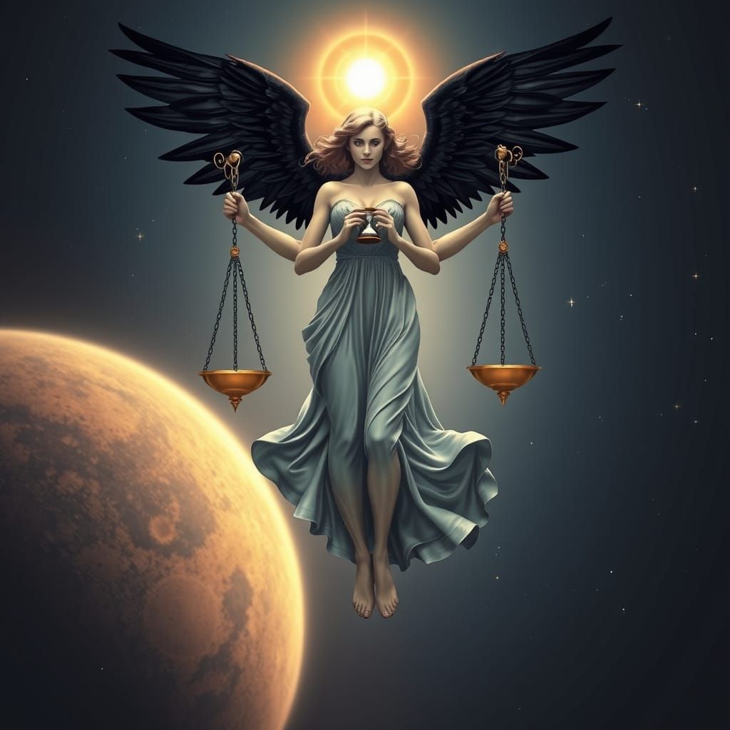 Balanced Female Figure with Hourglass and Venus