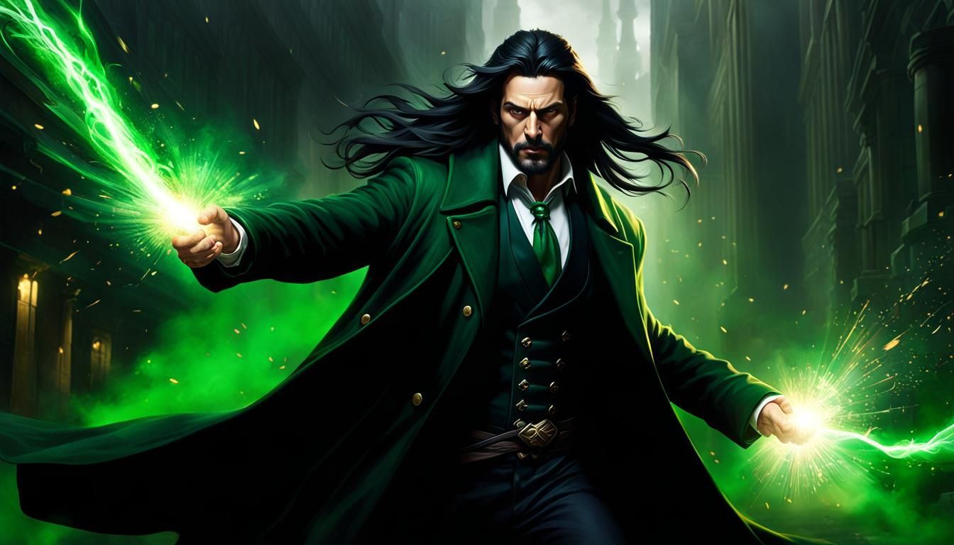 Magic Wielder in Dark Fantasy Style