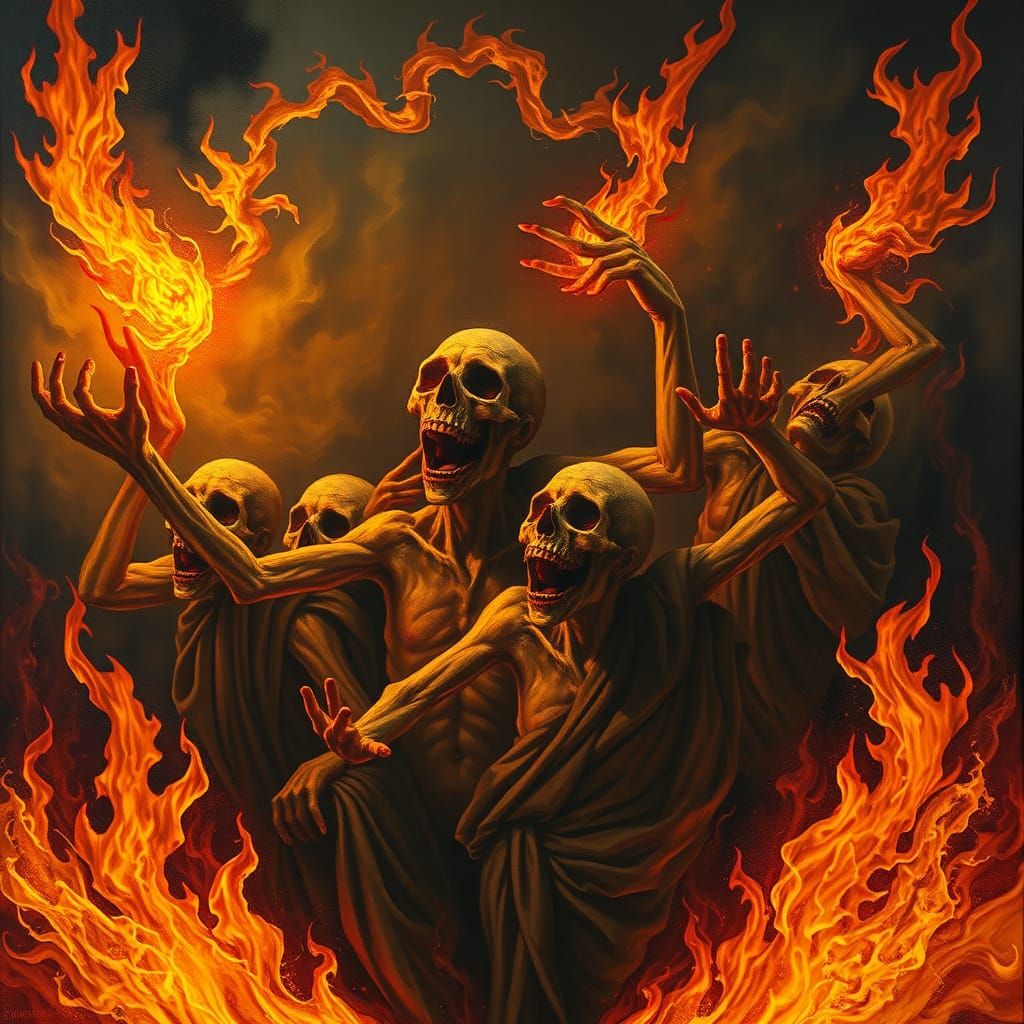 Tormented Souls in Purgatory: A Haunting Vision