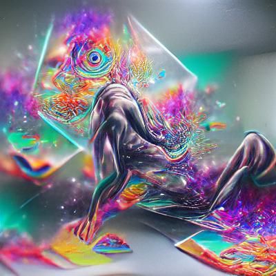 Holographic Cosmic Astral Illustration by Pablo Amaringo