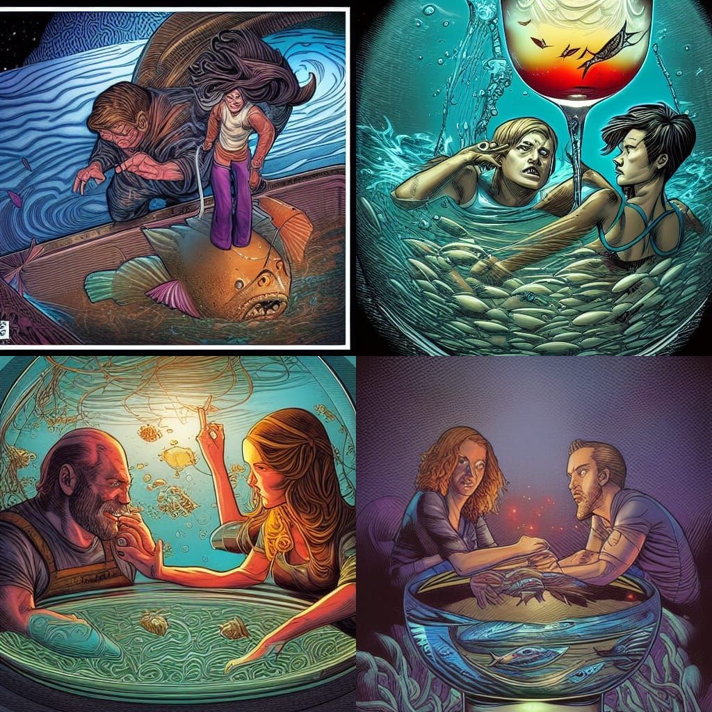 Two Lost Souls in a Fishbowl, Comic Book Art