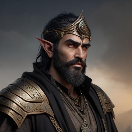 Dwemer Deep Elf Portrait in Steampunk Style