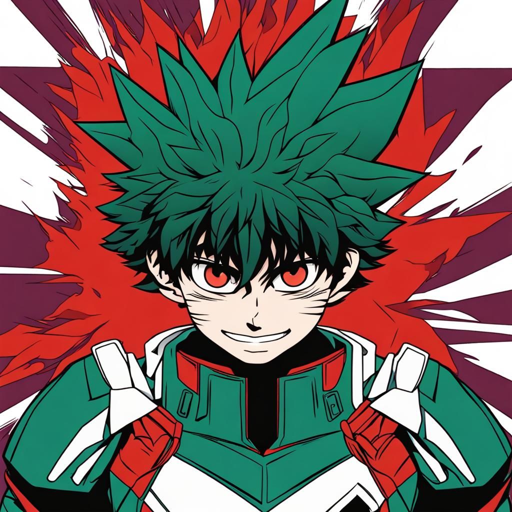 Izuku Midoriya in Abstract Art Style