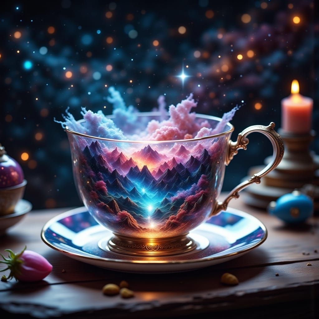 Cosmic Teacup Overflowing with Stars and Nebulae