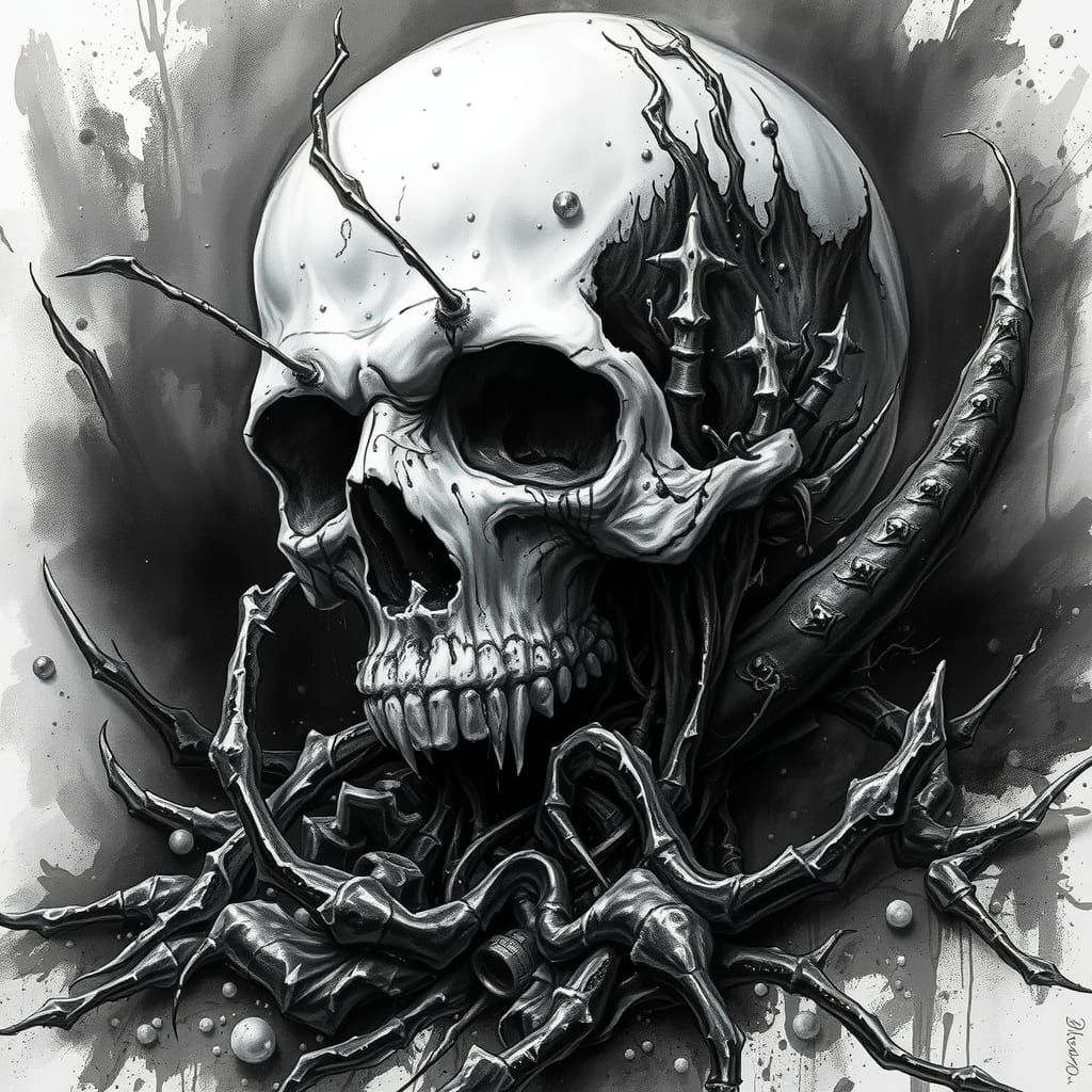 Oozing Skull in Land of the Dead