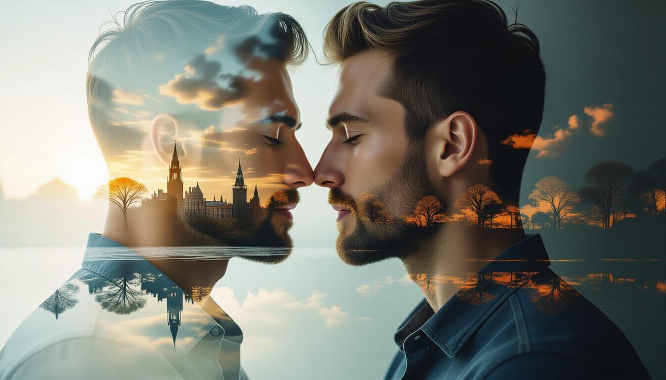 Male Beauty: Peace and Love in Surrealist Style