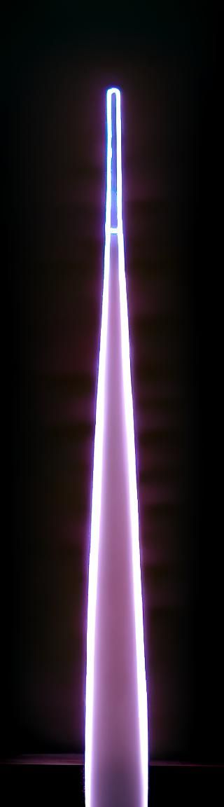 Hyperrealistic Neon Candle in Vaporwave Acrylic Art