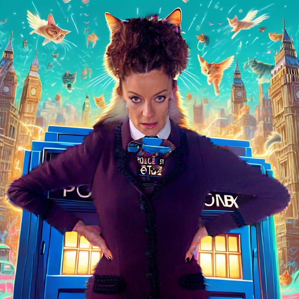 THE MISTRESS "MISSY" AND HER TELEPORTING WINGED FELINE-TORSO-SPECTERS BUZZ LONDON LANDMARK! [_Episode_WTF_]