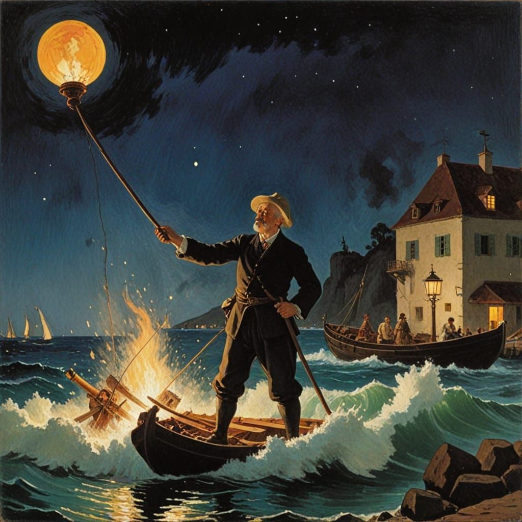 Surreal Propeller Crumbles World In Fiery Seas