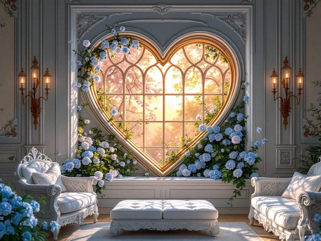 Elegant Victorian Mansion with Heart-Shaped Windows in Whims...